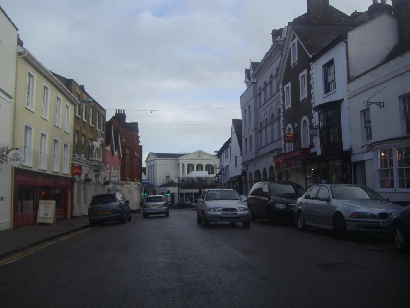 North Street looking towards the Corn Exchange. The Christmas Fayre fills this street, Market Square, Potter Street and South Street